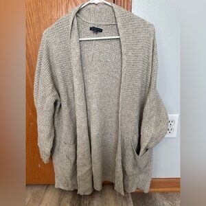 American Eagle, tan long cardigan, with pockets, size XS, no button style